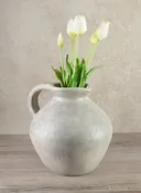 10.5in Tall Rezo Rustic Gray Pitcher Ceramic Vase
