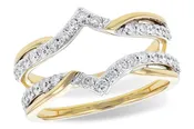 Lady's Two-Tone 14K Diamond Jacket Wedding Band Enhancer