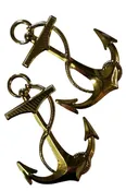 2-Mini Brass Decorative Lighthouse Anchors