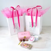 Chocolate Gift Set - Pink Tin — Rouvalis Flowers & Gardens | Boston & Winchester Flower Delivery & Boutique