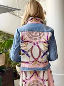 The Light  Denim Jacket / Purple Stirrup