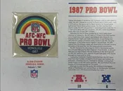 1987 NFL Pro Bowl Willabee & Ward Stat Card Patch