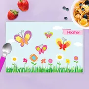 A Butterfly Field Personalized Kids Placemat