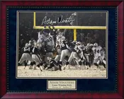 Adam Vinatieri Autograph 16x20 Photo - 2002 AFC Playoff Game Snow Kick - New England Patriots - Framed 23x27 - New England Picture / JSA Authentication