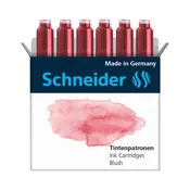 Pk/6 Schneider Pastel Fountain Pen Ink Cartridges, Blush