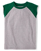 Boys Colorblock Muscle Tank Top - Blue