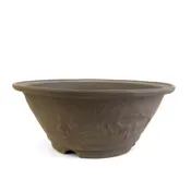11" Round Dragon Bonsai Pot - Unglazed