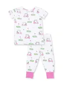 2-Piece S/S Pajama Set - Golf Carts Pink