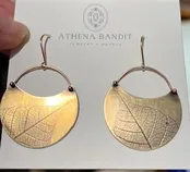 ATHENA BANDIT MEDIUM BRASS EARRINGS