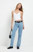 Pacsun Alex Relaxed Straight Jeans Light Blue