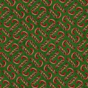 Blank Quilting - Gears & Garland by Urban Essence Designs - Digital - Steampunk Candy Canes - Green - Yardage