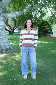 Allie Striped Collared Sweater