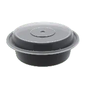16oz Black Heavy Duty Versatainer® with Lid | 1 case