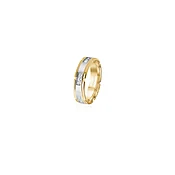 14K White Gold 14K Yellow Gold Gold Plated Satin Finish Diamond Wedding Band 6.0mm 0.36 ctw