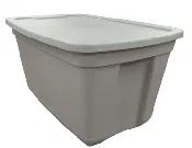 10 Gallon Storage Tote with Lid - Gray