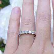 0.75 CT Round Diamond 14K White Gold Band