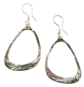 Abalone Hoop Earrings