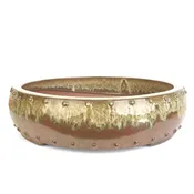 12" Handmade Drum Style Bonsai Pot - Copper Ombre