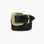 Angelo Galasso Black Calfskin Belts