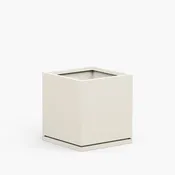 Aluminum Cube Planter with Drip Tray - 16in x 16in x 16in