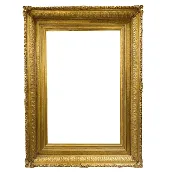 1880s American Gilt Frame with Egg-and-Dart & Angelic Corner Motifs