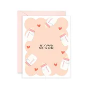 Felicidades Por Su Bebe Greeting Card | New Baby Card