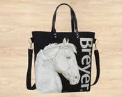 Dark Sketch Horse Tote Bag