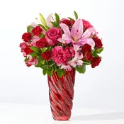 In Love Bouquet with Luxe Swirl Vase