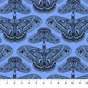 Anna Maria Textiles - Indelible Ink - Cecropia (Cerulean)