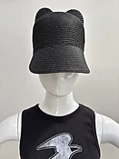 Black Cat Kitten Ears Straw Baseball Cap Hat — IDIL VICE Fashion