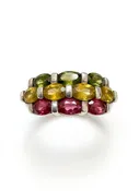 .925 Multi Gemstone Ring · Jewelry · 6.75 · Green, Yellow, Red