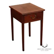 Antique Chippendale Cherry One-Drawer Work Table