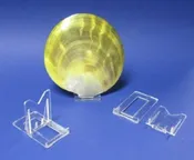 Plastic, Acrylic Easel Stands for Agate Slices and Seashell Display Stands -  36 sets @ .45 each