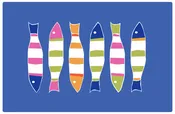 Blue Picket Fish Vinyl Placemat