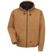 Blended Duck Zip-Front Hooded Jacket