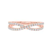Crossover Diamond Ring