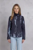 Abstract High Neck Jacket