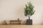 48" Artificial Olive Tree – Realistic Faux Potted Olive Plant with Natural Trunk & Lush Green Foliage