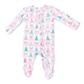 Bow Trellis Tree - 2 Way Ruffle Back Zipper Footie