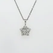 14k White Gold 0.80 Carat Pendant