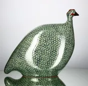 Guinea Hen - Green Spotted Blue Large