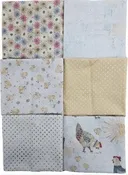 6 Fat Quarters - Chicken Scratch from P&B Textiles
