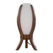 Glass and Wood Egg Desk Lamp
