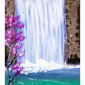 3/15/2022  Learn to Paint Art Lesson: Waterfalls Scenery @4:30PM(PST)