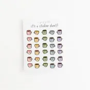 Mini Coffee Clear Sticker Sheet