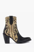 Cowboy Pointed Toe Inlay Ankle Boots - WRANGLER