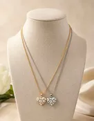 Animal Print Puffy Heart Necklace