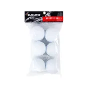 Gladiator Lacrosse® Pack Of 6 Official Lacrosse Game Balls – White – Meets NOCSAE Standards, SEI Certified