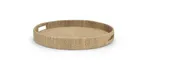 abaca natural round tray, large