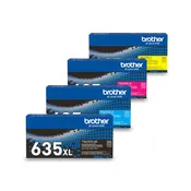 Brother Genuine TN635XL4PKBUND High-Yield CMYK Toner 4-Pack